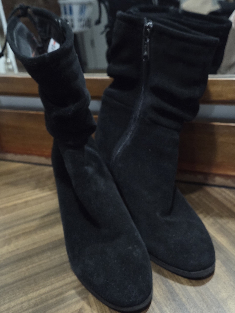 Naturalizer Blondo Black Waterproof Suede Leather Ankle Boots - Size 9